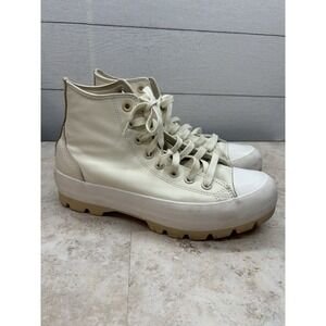 Converse Chuck Taylor All Star‎ Leather Lugged Hi Platform Womans Sz 9 573076C